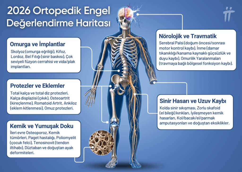 ortopedik engel raporu kimlere verilir