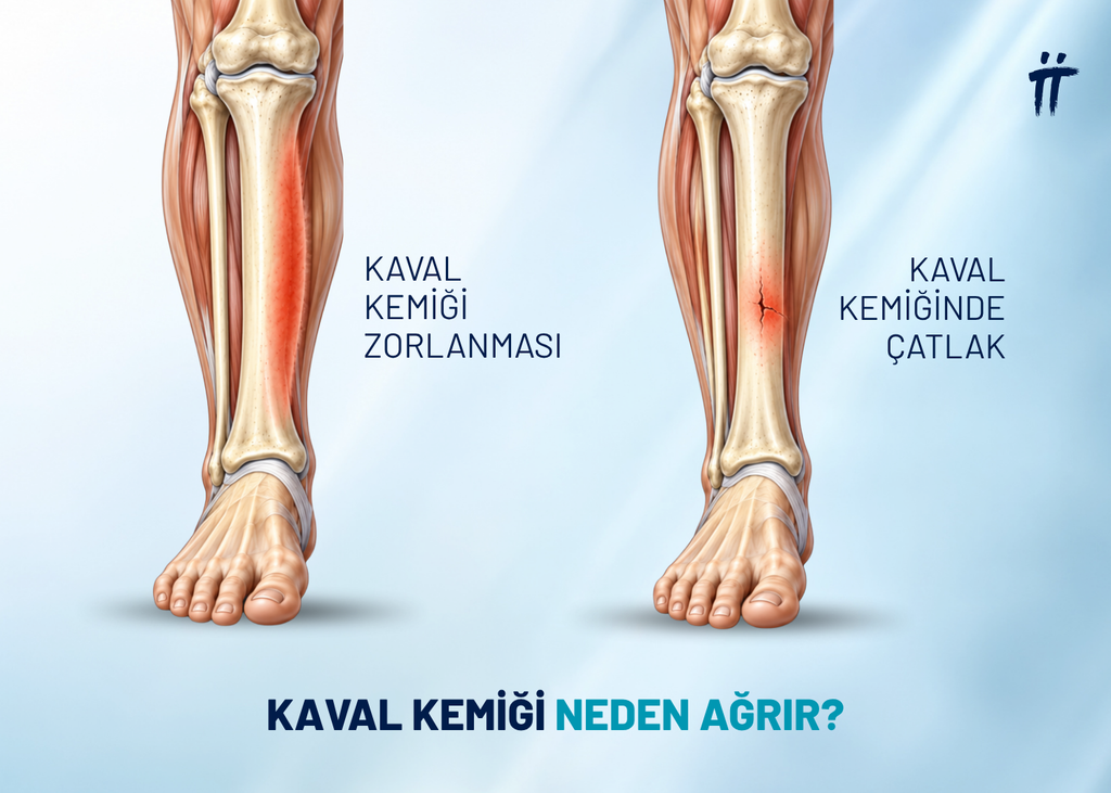 Kaval kemiği ağrısının en sık nedeni kaval kemiği zorlanmasıdır.
