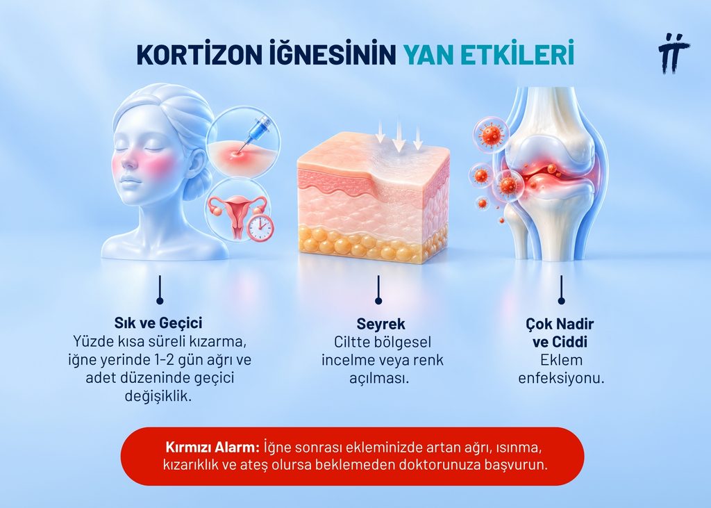 İğneden sonra eklem giderek daha çok ağrıyor, ısınıyor ve şişiyorsa, özellikle kendinizi hasta hissediyorsanız hemen doktora gidin
