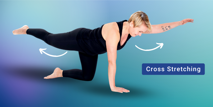 cross stretching scoliosis exercises