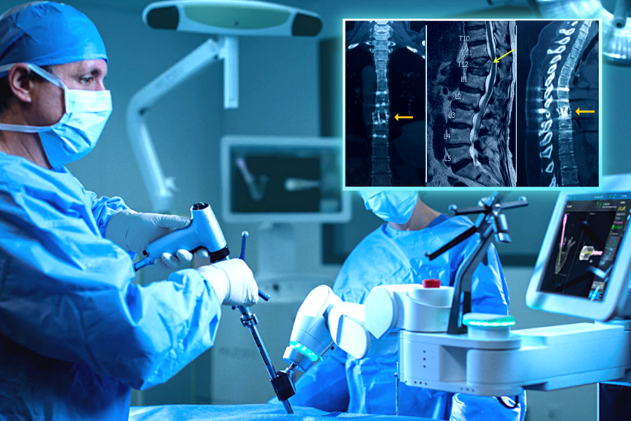 Robotic spine surgery